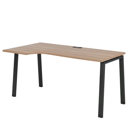 Стол криволинейный левый на А образном м/к 60х30 гл., 140 см EVOLUTION EVL106SX/А/60*30