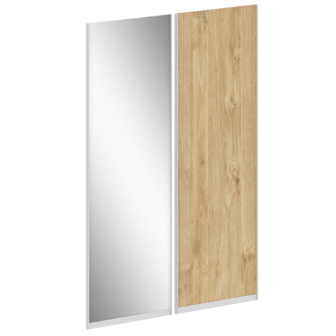 Комплект дверей ЛДСП 1шт+Зеркало 1шт. для шкафа высокого L=1100мм Maris SH.DZK-1.1