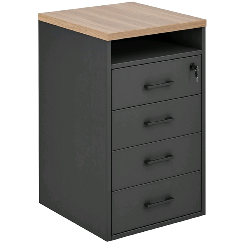 Тумба приставная 4 ящика 450х475 (для криволинейных столов) EVOLUTION EVL308