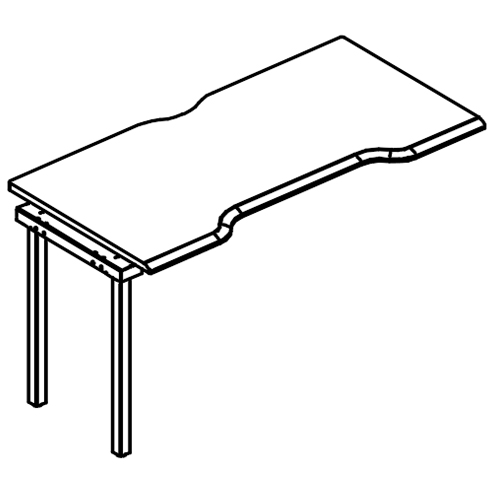 Секция стола Симметрия каркас МТ 1 скос МР Б1 013.04-1