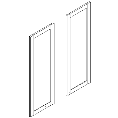 Комплект стеклянных средних дверей, рамка - массив бука Милан Люкс МЛ-8.3