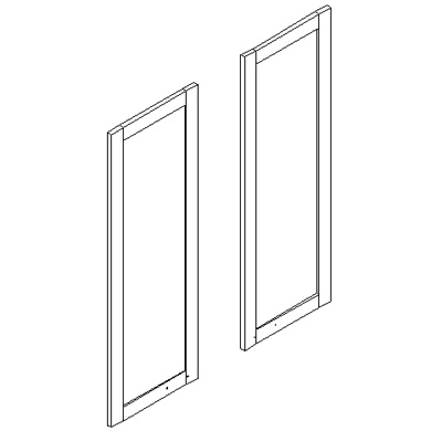 Комплект стеклянных средних дверей, рамка - массив бука Милан Люкс МЛ-8.3