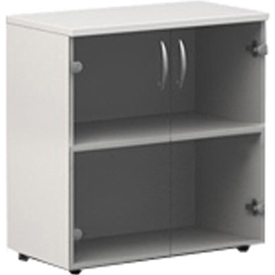 Шкаф широкий низкий закрытый со стеклом Эдем-2 Э-41.0+ 14.0(компл)+ЭВ (2)