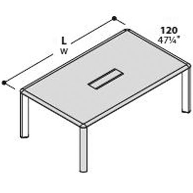 Переговорный стол 200 см без кабель-канала   Iulio 158 504
