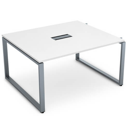 Начальный модуль переговорного стола системы Бенч на 2 рабочих места 140х120 см.  СПГН-О.927 Gloss