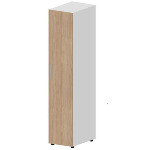Шкаф для одежды узкий (полка+штанга, ручки - алюминий)   Домино (Domino) OMHDD460 Domino New