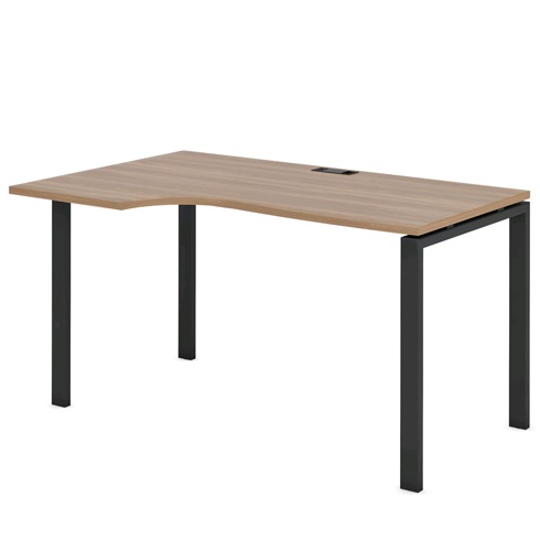 Стол криволинейный левый на П образном м/к 60х30 гл, 140 см EVOLUTION EVL106SX/П/60*30