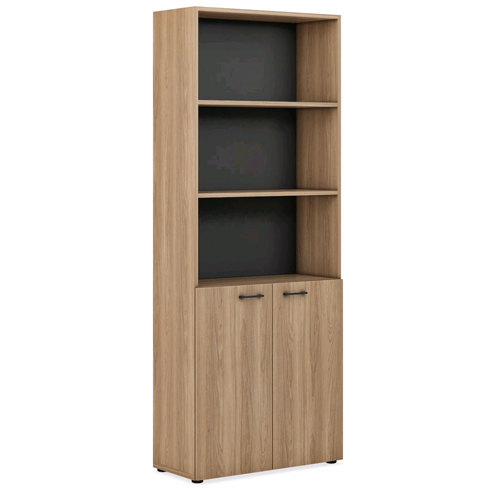 Шкаф для документов (низ малые фасады, верх открытый) 800х2050 см EVOLUTION EVL403