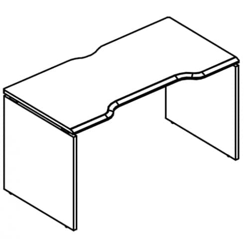 Стол эргономичный "Симметрия" на каркасе ДСП (1 скос) МР МП 013.04