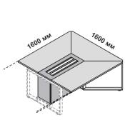Завершающий модуль 160х160 см переговорного стола 146552