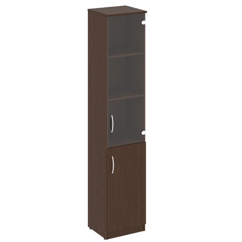 Шкаф высокий узкий комбинированный со стеклом правый В.СУ-1.2 Правый