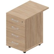 Тумба приставная 4 ящика 460х680 см ручки - алюминий  ODN44670 Artwood