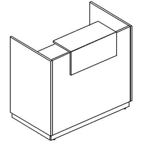 Стойка ресепшен прямая (полка высокая) А4 9836