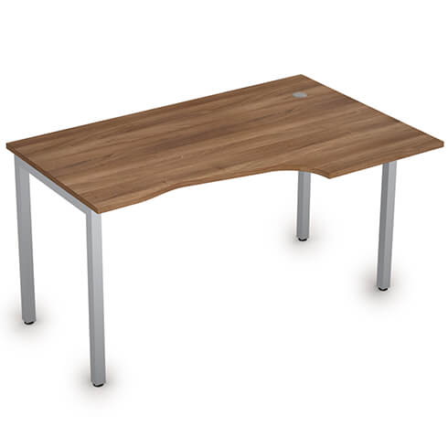 Стол криволинейный правый 140х90 см без экрана Стиль Alsav 2М.123(прав)