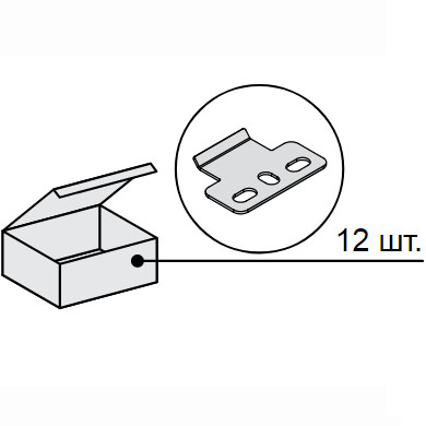 Комплект пластин 12 шт для соединения столешниц с перегородками 5th element system 152 909