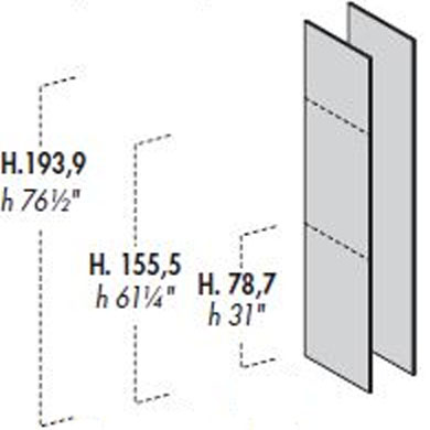 Комплект боковин для шкафов (2 шт.) 193,9 см E.O.S. 118 190