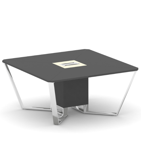 Стол переговорный квадратный 160 см  (ЛДСП/МДФ/металл) Стил Мит (Steel Meet) MM-PR.B.SP-08 