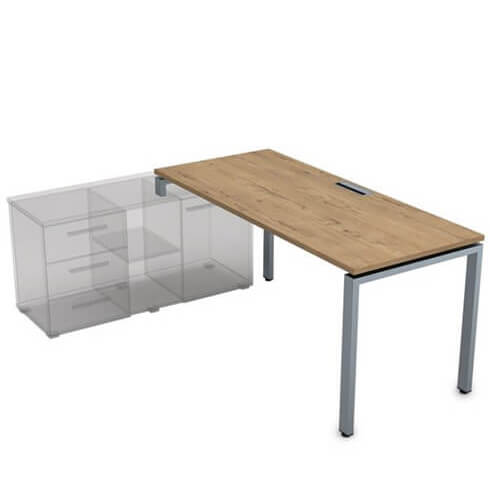 Стол рабочий прямолинейный левый 160х70 см 3 опоры СТЛ-П.974