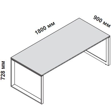 Стол руководителя 180 см с опорами-рамками 5-th Element 153909