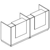 Стойка ресепшен прямая с промежуточной опорой (полка высокая) А4 9848
