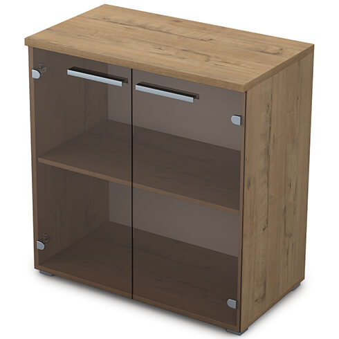 Шкаф низкий закрытый (2 двери стекло тонированное) 9Ш.023.2