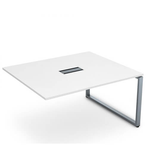 Конечный модуль переговорного стола системы Бенч на 2 рабочих места 160х120 см.  СПГК-О.928 Gloss