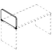 Экран торцевой для стола 80 тканевый МР А 883