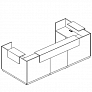 Стойка ресепшен П-образная A4 А4 9882