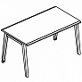 Стол письменный (2 скоса) на каркасе МТ Alta МР Б1Б 023.01