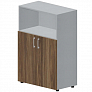 Шкаф средний закрытый с нишей (ручки - алюминий) OMMS568