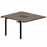 Составной стол на 2 рабочих места 118х136,6х75см (2 металлических аутлета) - приставной элемент RY2TPL127