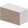 Антресоль для документов (2 двери, без полок, ручки - алюминий)  OMAS450 Artwood