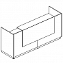 Стойка ресепшен прямая (полка высокая) А4 9836-2