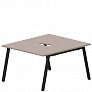 Составной стол на 2 рабочих места 118х156,6 см (2 эргономичных выреза) ARN2TV128