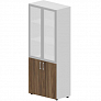 Шкаф высокий (двери - матовые стеклянные в раме, ручки - алюминий) Arena New OMHS834L
