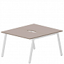 Составной стол на 2 рабочих места 118х156,6 см (2 эргономичных выреза) ARN2TV128