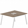 Составной стол на 2 рабочих места 118х156,6 см (металлические аутлеты)  Arena New ARN2TL128