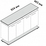 Топ и база с опорами для шкафа 92,4 см Enosi Evo 156804