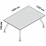 Стол для переговоров 180 см МДФ с окрашенными опорами  Enosi Evo 156351