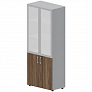 Шкаф высокий (двери - матовые стеклянные в раме, ручки - алюминий) Arena New OMHS834L
