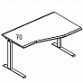 Стол эргономичный правый Техно на каркасе МL 2 скоса Alta МР А2 066.01