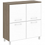 Шкаф квадратный закрытый с белым стеклом Yalta LT-SD1.2R white