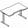 Стол эргономичный "Симметрия" на металлокаркасе МL (1 скос) Alta МР А2 026.04