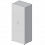 Шкаф для одежды глубокий (полка+штанга, ручки - алюминий)  OMHD860 Polo New