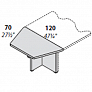 Модуль стола для переговоров 70 см торцевой Delta Evo 155249