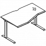 Стол эргономичный "Техно" на металлокаркасе МL (1 скос) левый Alta МР А2 063.02