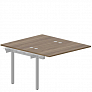 Приставной элемент на 2 рабочих места 118х156,6 см (4 громмета) UNN2TPG128