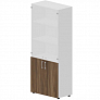 Шкаф высокий (двери - белые матовые стеклянные, ручки - алюминий)  Artwood OMHS834BL Artwood