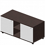 Сервисная тумба 3 секции стандартные колёсные опоры без ручек левая  UMU1253BG Artwood