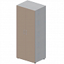 Шкаф для одежды глубокий (полка+штанга, ручки - алюминий)  OMHD860 Polo New